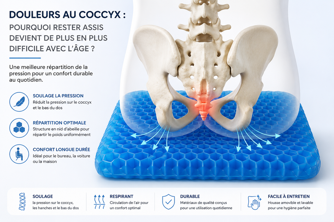 Douleurs au coccyx : pourquoi rester assis devient de plus en plus difficile avec l'âge ?
