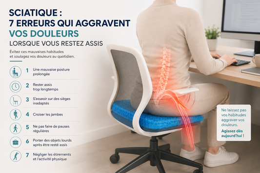 Sciatique : 7 erreurs qui aggravent vos douleurs lorsque vous restez assis